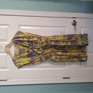 Max & Cleo Grey and Yellow Dress XS